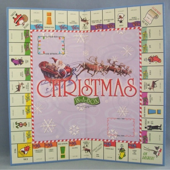 Christmas in a Box Monopoly Board Game by Late for the Sky Complete Never‎ Used - Picture 3 of 3